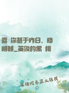 喜歡你甚于昨日，略匱明朝