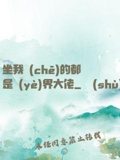 坐我車(chē)的都是業(yè)界大佬