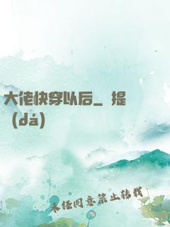 大佬快穿以后