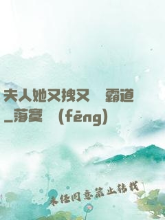 夫人她又拽又橫還霸道