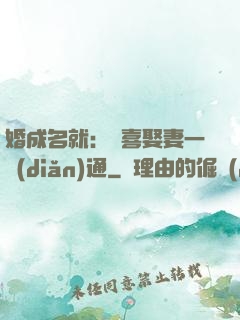 婚成名就：歡喜娶妻一點(diǎn)通