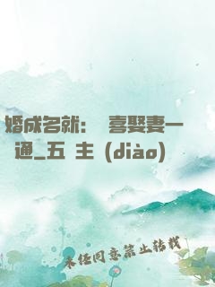 婚成名就：歡喜娶妻一點通