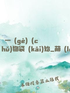 從一個(gè)儲(chǔ)物袋開(kāi)始
