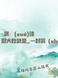 從武館學(xué)徒到大乾武圣