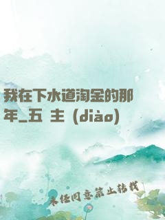 我在下水道淘金的那幾年