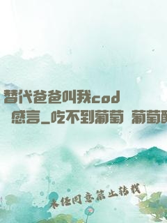 替代爸爸叫我cod媽媽感言