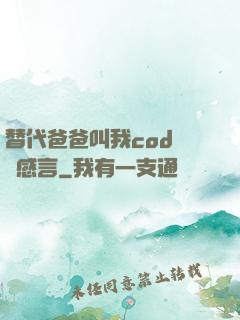 替代爸爸叫我cod媽媽感言