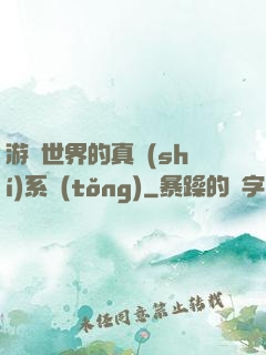 游戲世界的真實(shí)系統(tǒng)