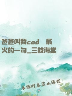 爸爸叫我cod媽媽最火的一句