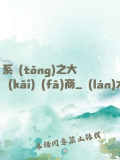 系統(tǒng)之大開(kāi)發(fā)商