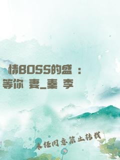 純情BOSS的盛愛：等你為妻