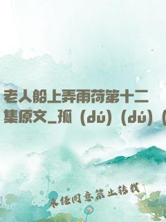 老人船上弄雨荷第十二集原文