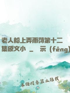 老人船上弄雨荷第十二集原文小說