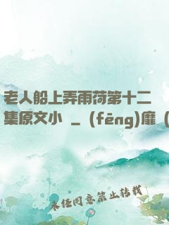 老人船上弄雨荷第十二集原文小說