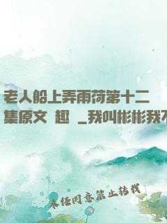 老人船上弄雨荷第十二集原文筆趣閣