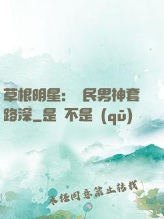 草根明星：國民男神套路深