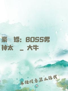 豪門閃婚：BOSS男神太難纏
